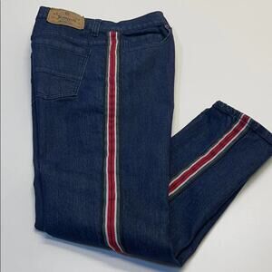JEANIUS (UK) Mens 34 x 30 Piped Skinny Blue Jeans